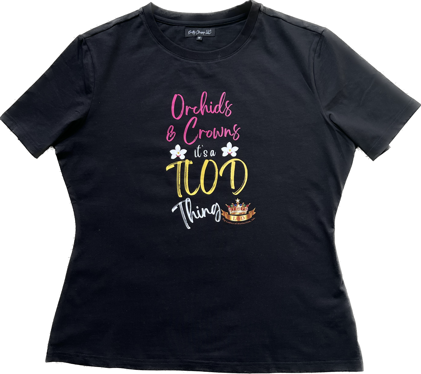 Orchids & Crowns Short Sleeve T-shirt (BLACK)