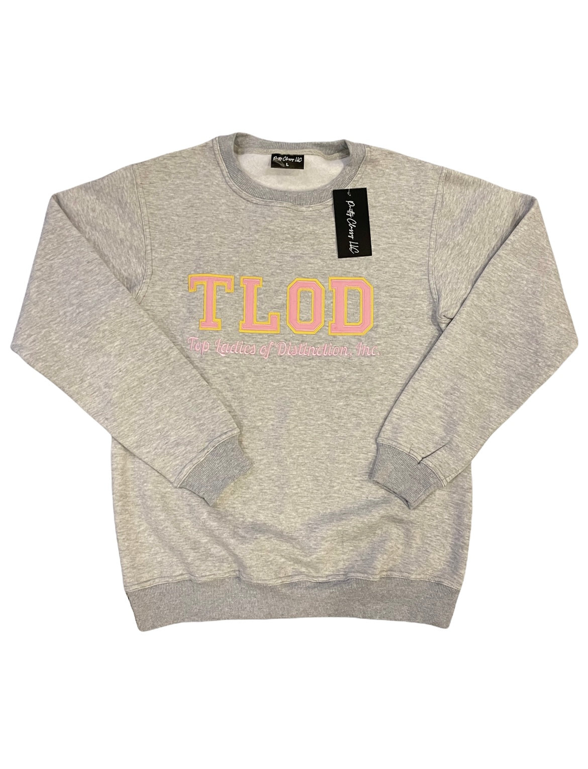 "PRETTY CLASSIC" TLOD BLOCK LETTER SWEATSHIRT (GREY)