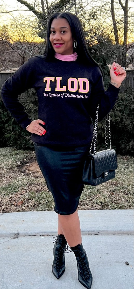 "PRETTY CLASSIC" TLOD BLOCK LETTER SWEATSHIRT (BLACK)