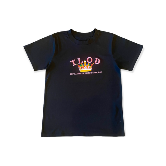 Embroidered "TLOD Logo" T-SHIRT (BLACK)